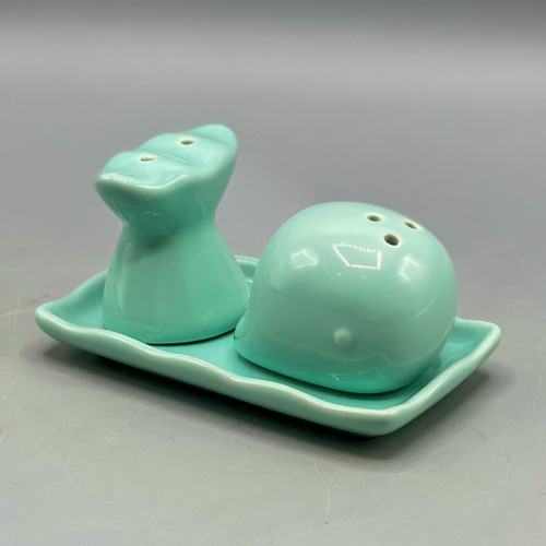 Whale Salt & Pepper Shaker w/Tray