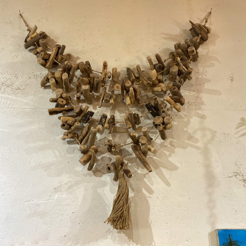 Driftwood Wall Hanging w/Jute Tassel