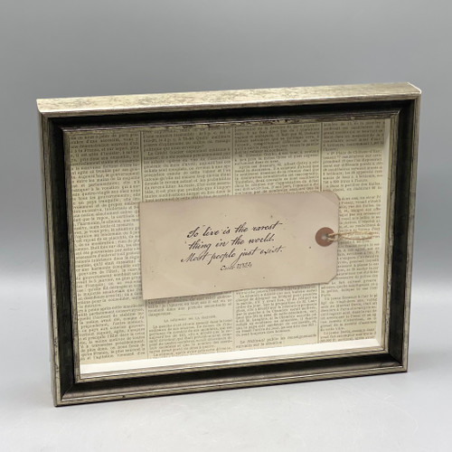 Oscar Wilde Framed Quote on Newsprint