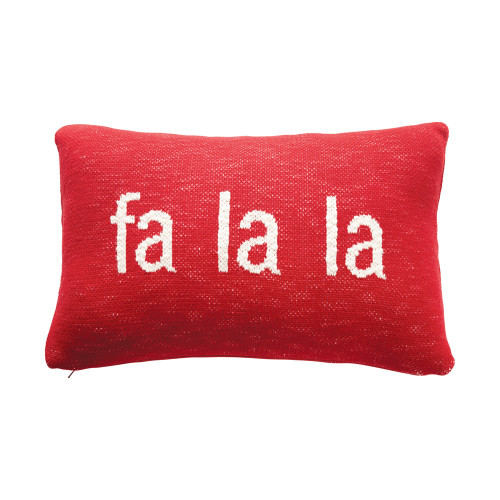 Fa La La Cotton Knit Lumbar Pillow