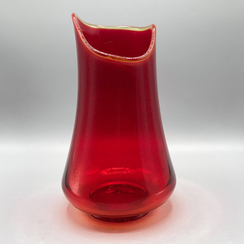 L E Smith Vintage Red Vase