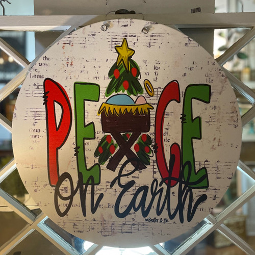 Peace on Earth Door Hanger