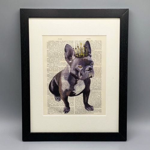 King French Bulldog Framed Book Print