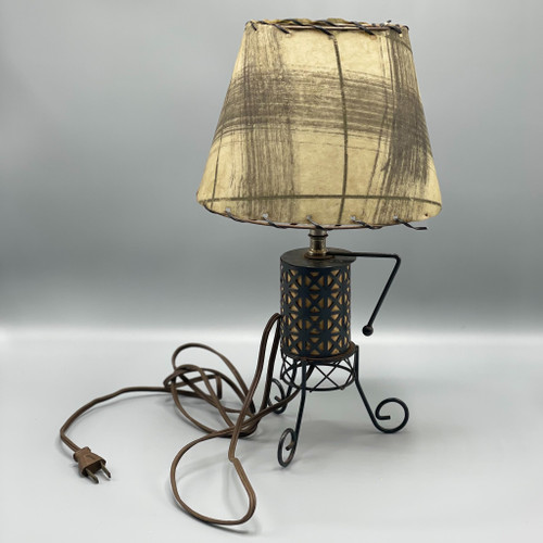 MCM Small Lamp w/Fiberglass Shade