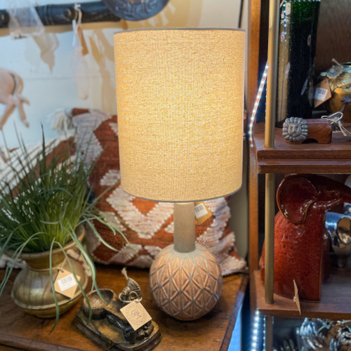 Embossed Terracotta Lamp