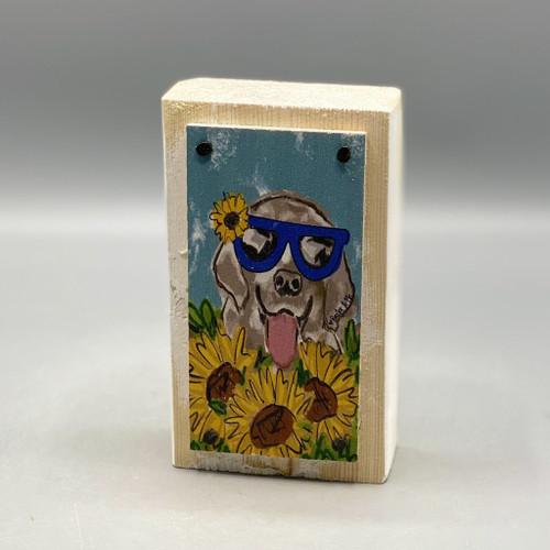 Sunflower Dog Happy Block