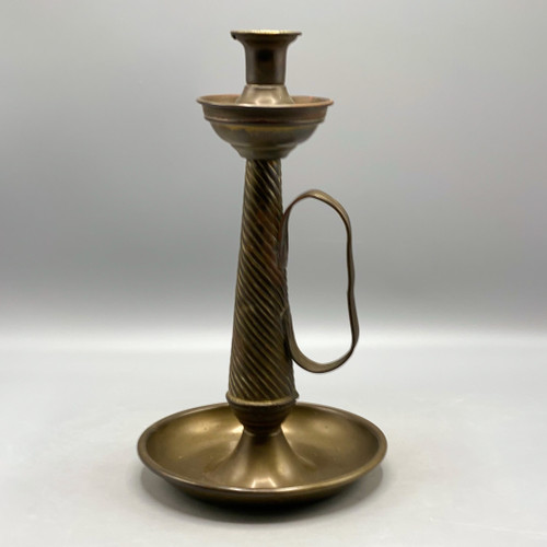 Vintage Twisted Brass Candle Holder