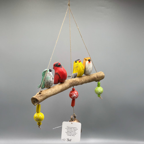 4 Wooden Bird Friends WY-310 Nana Chime