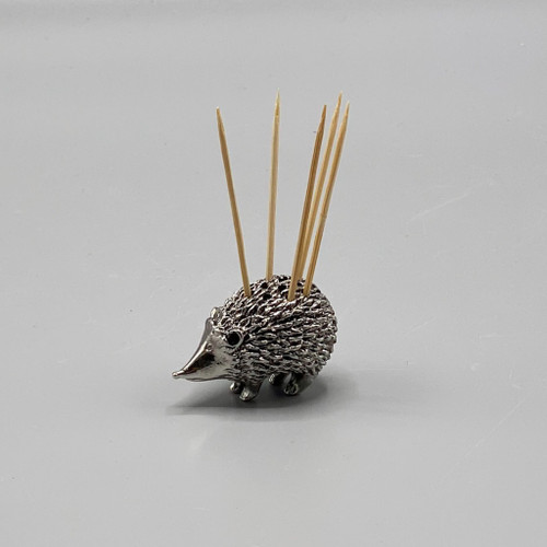 Pewter Hedgehog Toothpick Holder