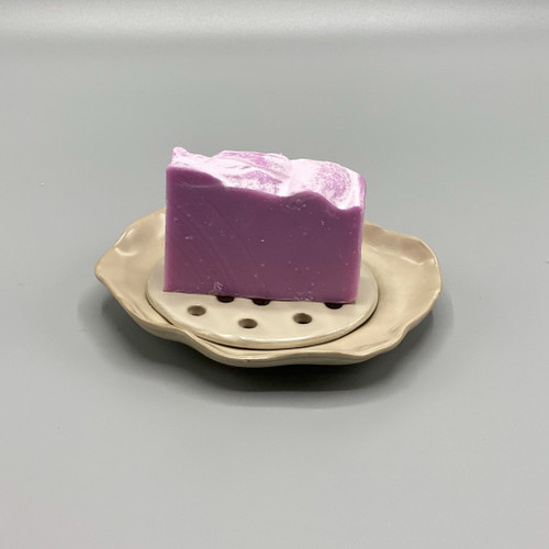 Stoneware Soap Dish w/Removable Tray