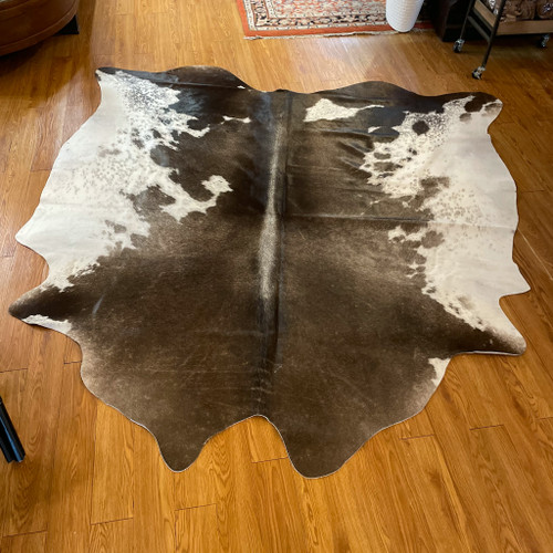 Gray/Brown & White Cowhide Rug