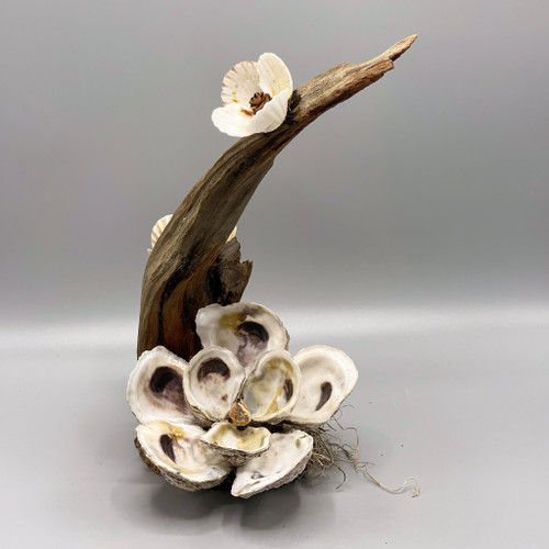 Handmade Flower Shells w/Driftwood