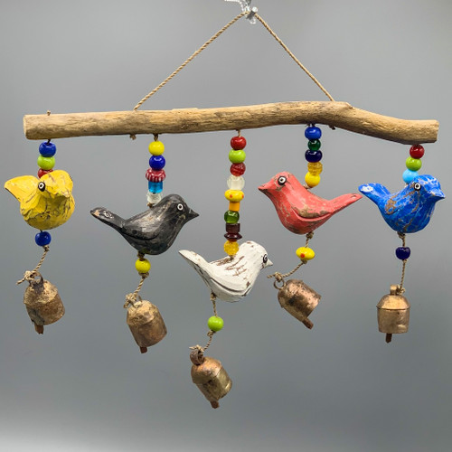 5 Wooden Birds Nana Chime