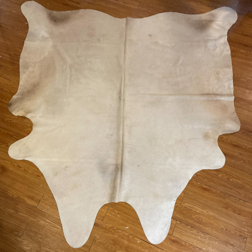 Snowy Champagne Cowhide Rug