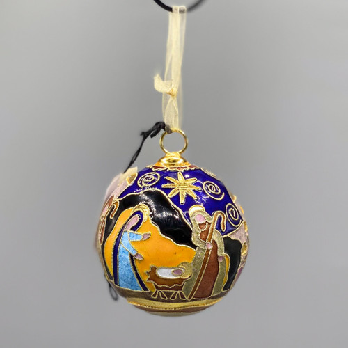 Little Town of Bethlehem Nativity Cloisonné Ornament