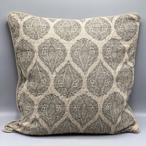 Linen & Cotton Kantha Stitch Paisley Pillow
