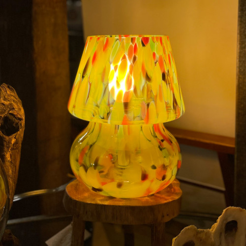 Blown Confetti Glass Table Lamp