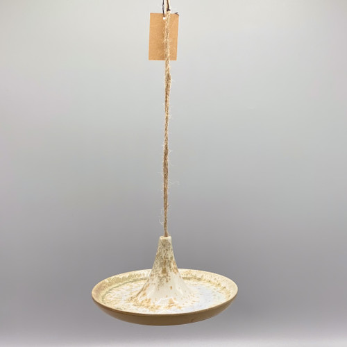 Stoneware Bird Feeder w/Jute Hanger