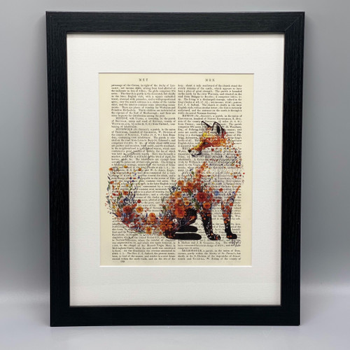 Floral Fox Framed Book Print