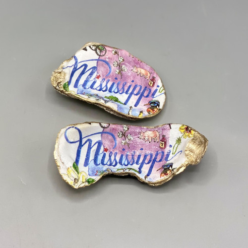 Mississippi Decoupage Oyster Dish