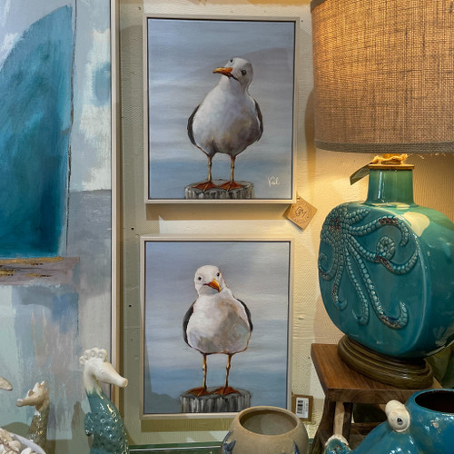 Questioning Seagull Canvas