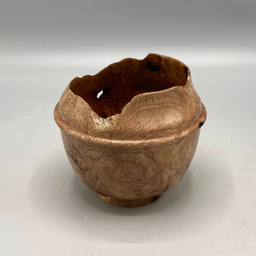 Handmade Oak Burl Small Bowl