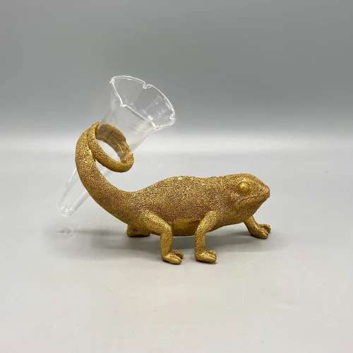 Chameleon w/Glass Vase