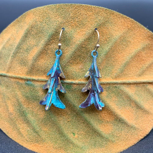 3D Evergreen Tree Earrings