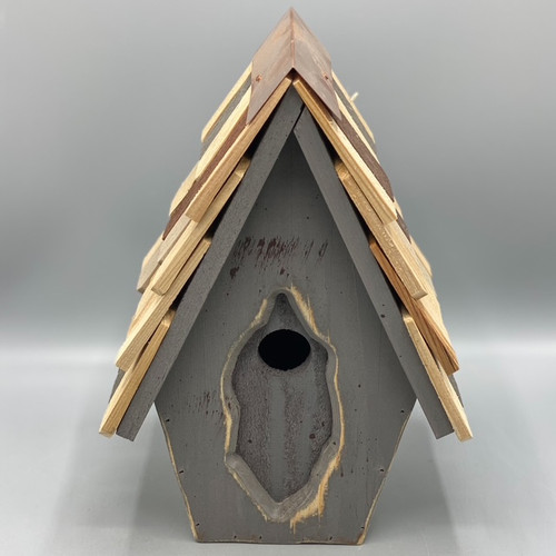 Vintage Wren-Grey Birdhouse