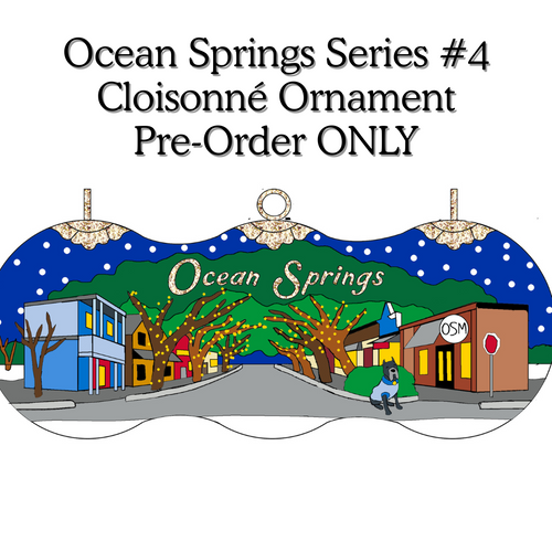 Ocean Springs Series #4 Cloisonné Ornament