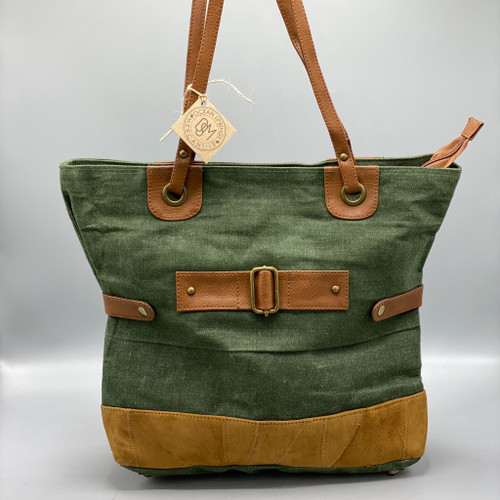 Waxed Canvas & Leather Tote
