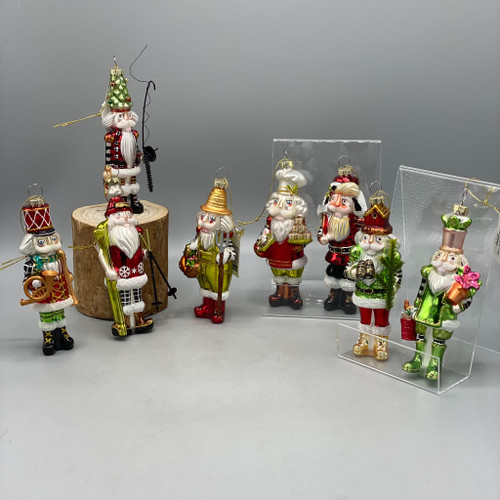 Glass Nutcracker Ornament