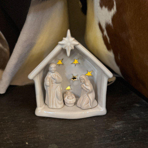 Holy Family Tealight Holder W/Star Cutout