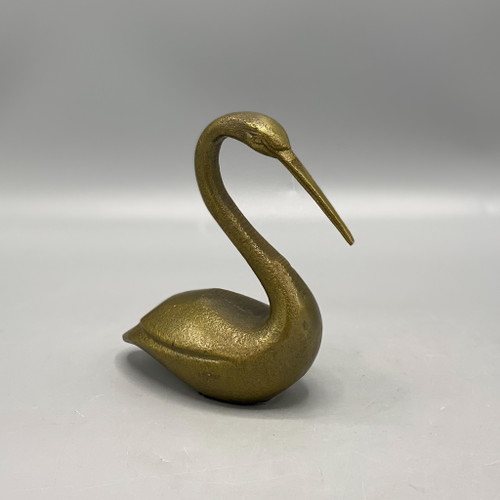 Cast Aluminum Bird, Antique Brass Finish