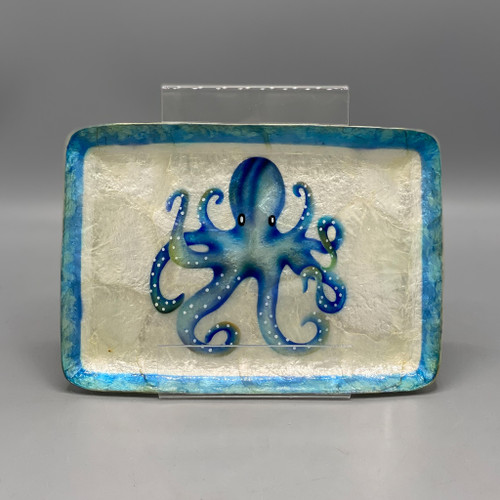 Octopus Painted Capiz Dish