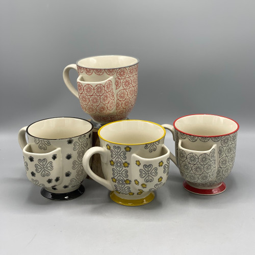 Stamped Mug w/Tea Bag Holder