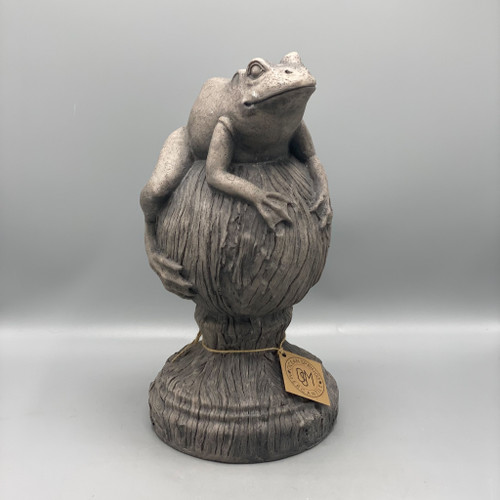 Gray Frog Textured Sculpture