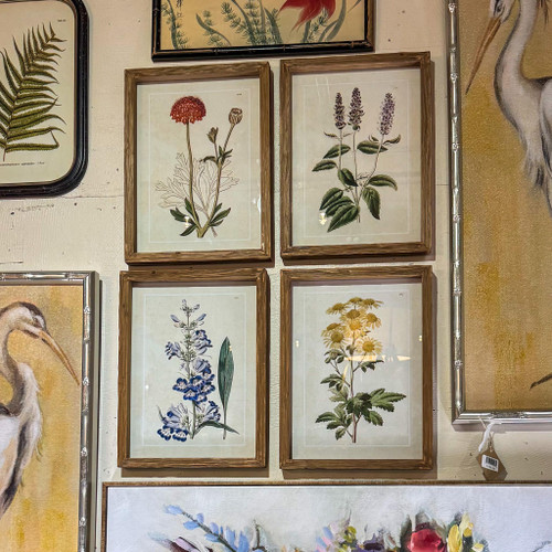 Wood Framed Flower Wall Decor
