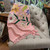 Embroidered Flowers & Fringe Throw