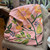 Embroidered Flowers & Fringe Throw