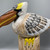 Carved Wood Pelican on a Piling