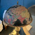 Antique Table Lamp with Vintage Globe Shade