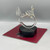 Vintage Frabel Hummingbird on Flower Glass Sculpture
