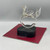 Vintage Frabel Hummingbird on Flower Glass Sculpture