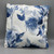 Blue & White Floral Outdoor Pillow