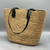 Straw Tote Bag, Black