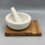 Marble Mortar & Pestle w/Acacia Wood Base