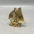 Antiqued Brass Sloop Sailboat Paperweight
