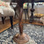 Carved Mango Wood Spiral Leg Accent Table