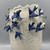 Small White Vase w/Blue 3D Birds